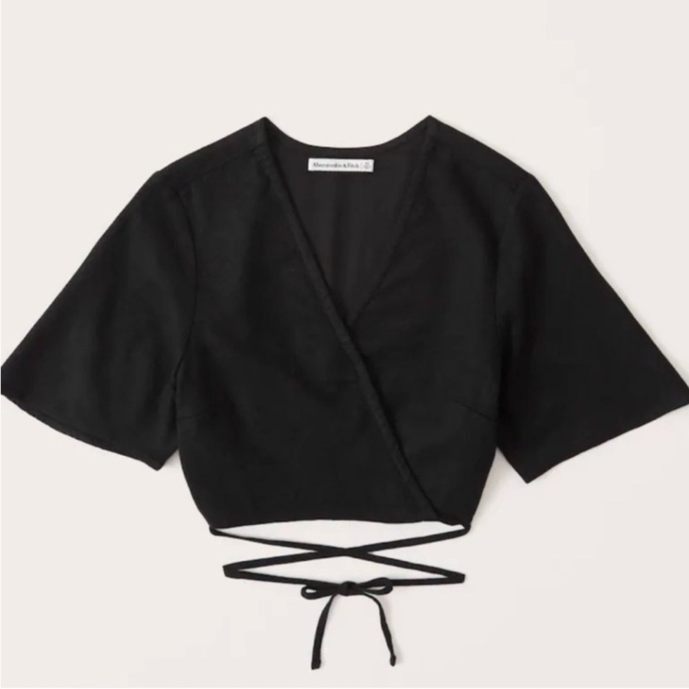 Abercrombie Linen Wrap Top